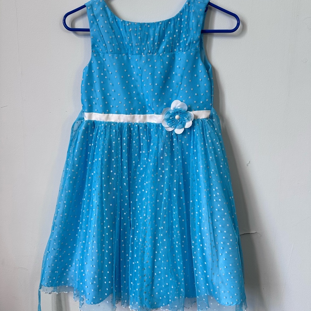 Jona Michelle Blue Polka Dot Dress